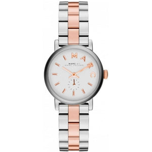 Marc Jacobs Baker White Dial Two Tone Steel Strap Watch for Women - MBM3331 Authentic Buy Shop Now