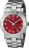 Marc Jacobs Amy Red Dial Silver Steel Strap Watch for Women - MBM3333 Authentic Buy Shop Now