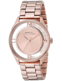 Marc Jacobs Tether Transparent Rose Gold Dial Rose Gold Steel Strap Watch for Women - MBM3414 Authentic Buy Shop Now