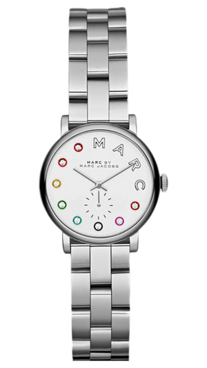 Marc Jacobs Baker Dexter White Dial Silver Steel Strap Watch for Women - MBM3423 Authentic Buy Shop Now