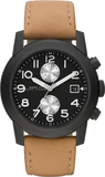 Marc Jacobs Larry Chronograph Black Dial Brown Leather Strap Watch for Men - MBM5053 Authentic Buy Shop Now