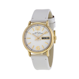 Marc Jacobs Fergus White Dial White Leather Strap Watch for Women - MBM8653 Authentic Buy Shop Now