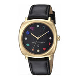 Marc Jacobs Mandy Black Dial Black Leather Strap Watch for Women - MJ1597 Authentic Buy Shop Now