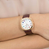 Marc Jacobs Mandy White Dial Brown Leather Strap Watch for Women - MJ1598 Authentic Buy Shop Now