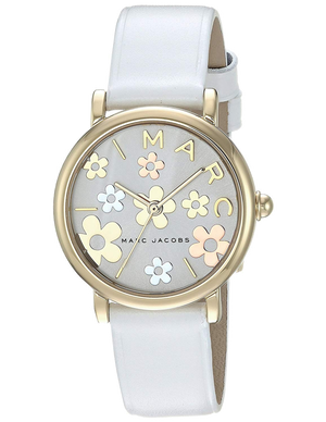 Marc Jacobs Roxy White Dial White Leather Strap Watch for Women - MJ1607 Authentic Buy Shop Now