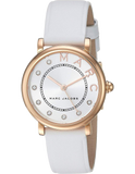 Marc Jacobs Roxy Silver Dial White Leather Strap Watch for Women - MJ1634 Authentic Buy Shop Now