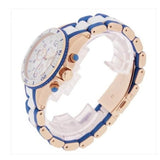 Marc Jacobs Rock Chronograph White Dial Two Tone Silicone Strap Watch for Women - MBM2594 Authentic Buy Shop Now