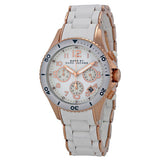 Marc Jacobs Rock Chronograph White Dial White Silicone Strap Watch for Women - MBM2547 Authentic Buy Shop Now
