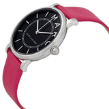 Marc Jacobs Roxy Black Dial Pink Leather Strap Watch for Women - MJ1535 Authentic Buy Shop Now