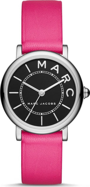 Marc Jacobs Roxy Black Dial Pink Leather Strap Watch for Women - MJ1540 Authentic Buy Shop Now