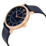 Marc Jacobs Roxy Navy Blue Dial Blue Leather Strap Watch for Women - MJ1534 Authentic Buy Shop Now