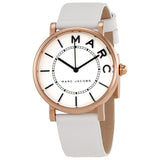 Marc Jacobs Roxy White Dial White Leather Strap Watch for Women - MJ1561 Authentic Buy Shop Now