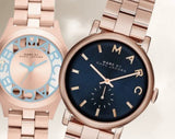 Marc Jacobs Baker Blue Dial Rose Gold Steel Strap Watch for Women - MBM3330 Authentic Buy Shop Now