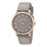 Marc Jacobs Baker Grey Dial Grey Leather Strap Watch for Women - MBM1266 Authentic Buy Shop Now