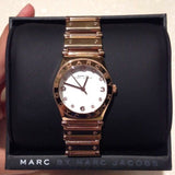 Marc Jacobs Amy White Dial Rose Gold Steel Strap Watch for Women - MBM8559 Authentic Buy Shop Now