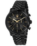 Maserati Epoca Chronograph Limited Edition Black Dial Black Steel Strap Watch For Men - R8873618020 Authentic Buy Shop Now