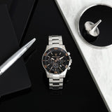 Maserati Competizione Chronograph Black Dial Silver Steel Strap Watch For Men - R8873600003 Authentic Buy Shop Now