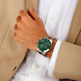 Maserati Competizione Chronograph Green Dial Two Tone Steel Strap Watch For Men - R8873600004 Authentic Buy Shop Now