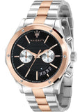 Maserati Circuito Chronograph Black Dial Two Tone Steel Strap Watch For Men - R8873627004 Authentic Buy Shop Now