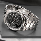 Maserati Competizione Chronograph Black Dial Silver Steel Strap Watch For Men - R8853100014 Authentic Buy Shop Now