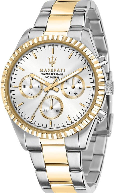 Maserati Competizione Chronograph Quartz Silver Dial Watch For Men - R8853100021 Authentic Buy Shop Now