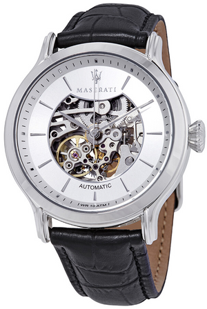 Maserati Epoca Automatic Skeleton Mechanical Silver Dial Watch For Men - R8821118003 Authentic Buy Shop Now