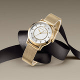 Maserati Epoca Mother of Pearl Dial Yellow Gold Mesh Strap Watch For Women - R8853118502 Authentic Buy Shop Now