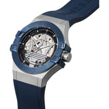 Maserati Potenza 42mm Blue Dial Automatic Silicone Strap Watch For Men - R8821108028 Authentic Buy Shop Now