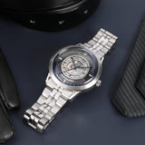Maserati Ricordo Automatic Skeleton Silver Dial Silver Steel Strap Watch For Men - R8823133005 Authentic Buy Shop Now