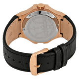 Maserati Potenza Automatic Rose Gold Dial Black Leather Strap Watch For Men - R8821108002 Authentic Buy Shop Now