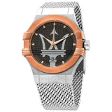 Maserati Potenza Quartz Grey Dial Silver Mesh Bracelet Watch For Men - R8853108007 Authentic Buy Shop Now