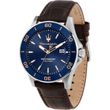 Maserati Competizione Analog Blue Dial Brown Leather Strap Watch for Men - R8851100004 Authentic Buy Shop Now