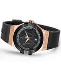Maserati Potenza Black & Rose Gold Dial Black Rubber Strap Watch For Men - R8851108002 Authentic Buy Shop Now
