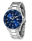 Maserati Competizione Quartz Blue Dial Silver Steel Strap Watch For Men - R8853100036 Authentic Buy Shop Now