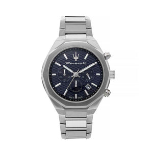 Maserati Stile Blue Dial Silver Steel Strap Watch For Men - R8873642006 Authentic Buy Shop Now