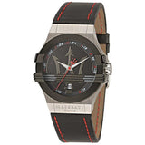 Maserati Potenza Black Dial Black Leather Strap Watch For Men - R8851108001 Authentic Buy Shop Now