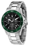 Maserati Competizione Chronograph Black Dial Silver Steel Strap Watch For Men - R8873600008 Authentic Buy Shop Now