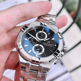 Maurice Lacroix Aikon Chronograph Black Dial Silver Steel Strap Watch for Men - AI1018-SS002-330-1 Authentic Buy Shop Now