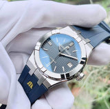 Maurice Lacroix Aikon Automatic Blue Dial Blue Rubber Strap Watch for Men - AI11808-SS000B-430-4 Authentic Buy Shop Now
