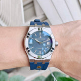 Maurice Lacroix Aikon Automatic Blue Dial Blue Rubber Strap Watch for Men - AI11808-SS000B-430-4 Authentic Buy Shop Now