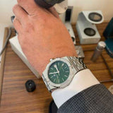 Maurice Lacroix Aikon Date Quartz Green Dial Silver Steel Strap Watch for Men - AI1108-SS002-630-1 Authentic Buy Shop Now