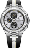 Maurice Lacroix Aikon Chronograph King of the Court Limited Edition Silver Dial Grey Rubber Strap Watch for Men - AI1018-TT030-130-K Authentic Buy Shop Now