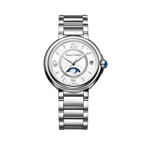 Maurice Lacroix Fiaba Moonphase White Mother of Pearl Dial Silver Steel Strap Watch for Women - FA1084-SS002-170-1 Authentic Buy Shop Now