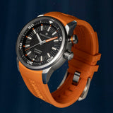 Maurice Lacroix Pontos S Diver Black Dial Orange Rubber Strap Watch For Men - PT6248-SS00L-330-J Authentic Buy Shop Now