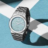 Maurice Lacroix Aikon Automatic Sky Blue Dial Silver Steel Strap Watch For Men - AI6008-SS00F-431-C Authentic Buy Shop Now
