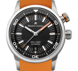 Maurice Lacroix Pontos S Diver Black Dial Orange Rubber Strap Watch For Men - PT6248-SS00L-330-J Authentic Buy Shop Now