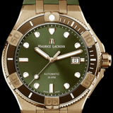 Maurice Lacroix Aikon Venturer Bronze Dial Green Rubber Strap Watch For Men - AI6058-BRZ01-630-1 Authentic Buy Shop Now