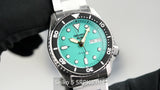 Seiko 5 Sports SKX Midi Automatic Teal Dial Silver Steel Strap Watch For Men - SRPK33K1 Authentic Buy Shop Now