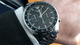 Emporio Armani Team Italia Chronograph Black Dial Silver Steel Strap Watch For Men - AR5983 Authentic Buy Shop Now