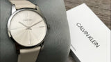 Calvin Klein City White Dial White Leather Strap Watch for Women - K2G231XH Authentic Buy Shop Now